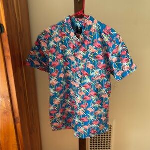 Visive Pink Flamingo Hawaiian Shirt L